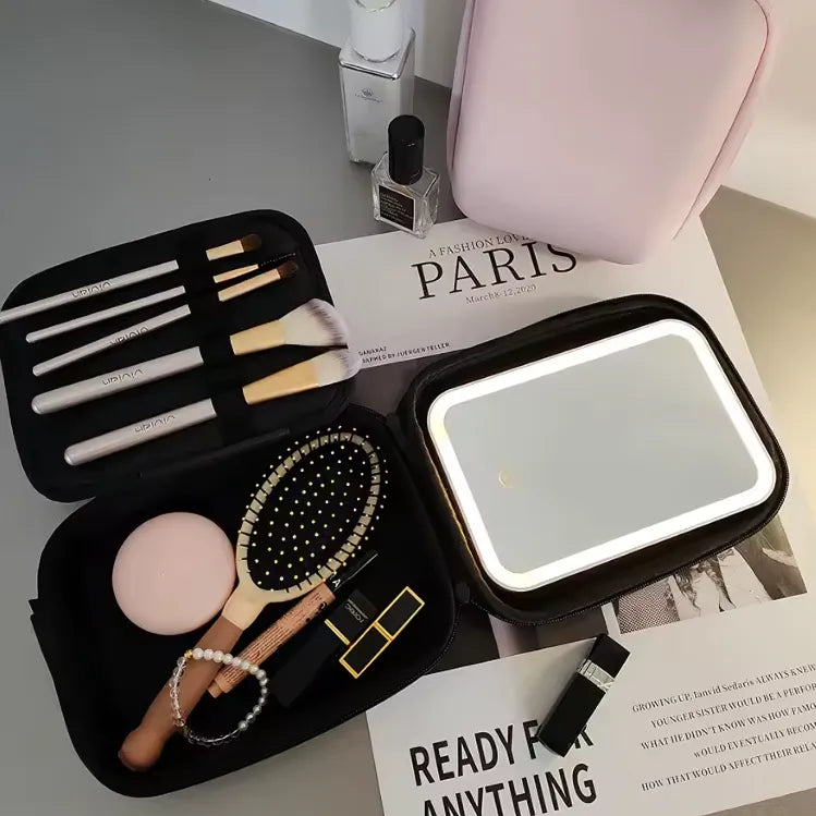 Estuche Maquillaje Espejo Luz LED